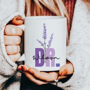 Phd Gift, Personalized Floral Phd Graduation Mug, Custom Doctorate Degree Graduate Gifts, Doctoral Graduation Mug, Phd Student Gift For Her
