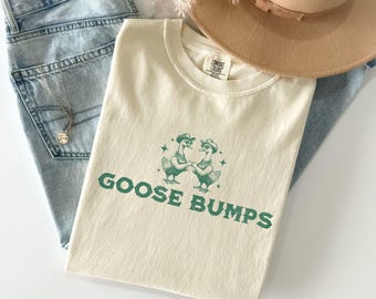 Silly Goose Shirt, Goose Bumps Western Silly Goose On the Loose Retro Meme Tshirt, Goose Gift For Animal Lover, Comfort Colors® Goose Tee