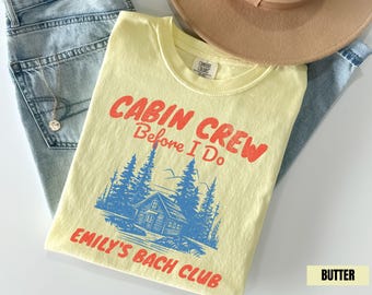 Camp Bachelorette Shirt, Cabin Crew Before I Do Retro Custom Group Bachelorette Party Shirts, Camping Bach Tees, Lake Bridal Party Gifts