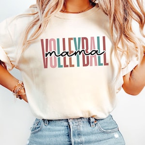 Volleyball Mom Shirt, Comfort Colors® Volleyball Mom Retro T-shirt, Volleyball Mama Tee, Mothers Day Volleyball Team Mama Tshirt Gift