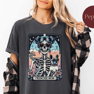 French Bulldog Shirt, Frenchie Halloween Comfort Colors® Tshirt, French Bulldog Mom Gifts For Her, Frenchie Lover, Frenchie Tarot Card Tee