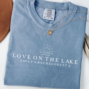 Lake Bachelorette Shirt, Love On The Lake Comfort Colors Custom Camp Bach Party Shirts, Camping Girls Trip Bridal Gifts, Hiking Bach Tees