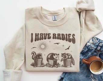 Ho la rabbia, felpa con cappuccio, divertente procione opossum meme inappropriato maglione retrò meme, regali procione, regalo per amanti degli opossum, maglione puzzola
