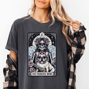 French Bulldog Shirt, Frenchie Halloween Comfort Colors® Tshirt, French Bulldog Mom Gifts For Her, Frenchie Lover, Frenchie Tarot Card Tee