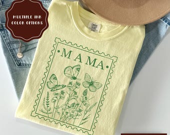 Floral Mama Shirt, Mama Comfort Colors Retro Floral Tshirt, Mothers Day Gift, Gifts For Mom, Vintage Cute Mom Tee Gift