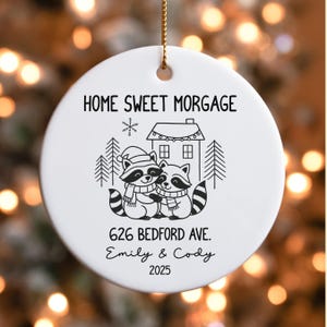 Ornamento per la nuova casa, ornamento natalizio personalizzato per la nuova casa, regalo per il nuovo indirizzo, regalo per l&#39;ornamento della prima casa, ornamento personalizzato per la nuova casa