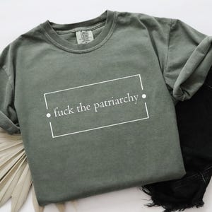 Camiseta feminista F The Patriarchy, camiseta minimalista F The Patriarchy con colores cómodos y derechos de las mujeres, regalo de Smash The Patriarchy