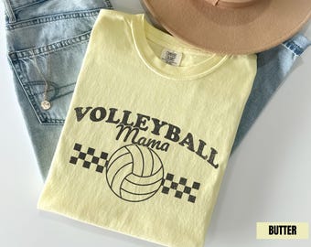 Camiseta de mamá de voleibol, camiseta retro de mamá de voleibol Comfort Colors®, camiseta de mamá de voleibol, regalo para el Día de la Madre de mamá de voleibol