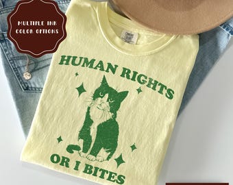 Shirt mensenrechten, shirt Comfort Colors® feministische liberale gelijkheid, grote fan van mensenrechtencadeau voor activist, retro progressief T-shirt