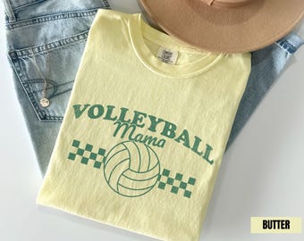 Camiseta de mamá de voleibol, camiseta retro de mamá de voleibol Comfort Colors®, camiseta de mamá de voleibol, regalo para el Día de la Madre de mamá de voleibol