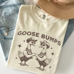 Silly Goose Shirt, Goose Bumps Western Silly Goose On the Loose Retro Meme Tshirt, Goose Gift For Animal Lover, Comfort Colors® Goose Tee