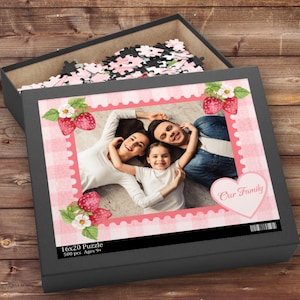 Personalized Photo Puzzle, Custom 500 Piece Jigsaw Puzzle Gift, Custom Picture Puzzle Anniversary Wedding Birthday Pet Gifts, Unique Gift