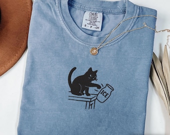 Custom Embroidered Chinga La Migra Shirt, Abolish ICE Pro Immigration Comfort Colors® Cat Tshirt, Anti Fascism Anti ICE Funny Immigrant Gift