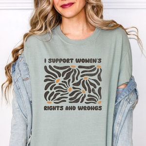 Feminine Rage Womens Rights Retro Floral Tee, Comfort Colors® Smash The Patriarchy Shirt, Feminist Girl Power Equality, Feminist Gift