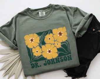 Custom Phd Graduation Shirt, Personalized Phd Gift, Doctorate Phd Graduation Gifts, Doctoral Floral Shirts For PhD Student, Gift For Her