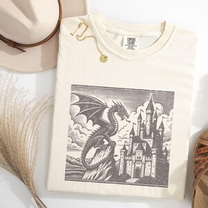 Castelcore Shirt, Renaissance Fair Funny Dragon Comfort Colors® Meme Shirt, Ren Faire Castle Core Medieval Tshirt, Knightcore Aesthetic Tee