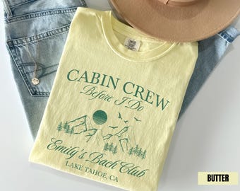 Camp Bachelorette Shirt, Cabin Crew Before I Do Retro Custom Group Bachelorette Party Shirts, Camping Bach Tees, Lake Bridal Party Gifts