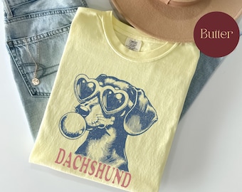 Koszulka Dachshund, Koszulka Weiner Dog Retro Daschund, Prezenty Dachshund, Koszulka Comfort Colors® Weenie Dog, Prezent dla miłośnika psów Weiner