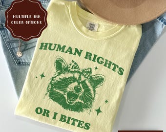 Shirt mensenrechten, shirt Comfort Colors® feministische liberale gelijkheid, grote fan van mensenrechtencadeau voor activist, retro progressief T-shirt