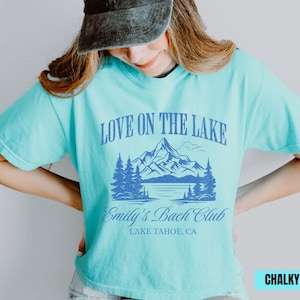 Lake Bachelorette Shirt, Love On The Lake Comfort Colors Custom Camp Bach Party Shirts, Camping Girls Trip Bridal Gifts, Hiking Bach Tees