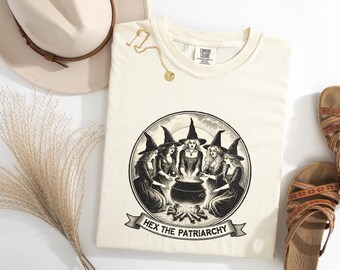Smash The Patriarchy Shirt, Hex The Patriarchy Vintage Feminist Witch Shirt, Destroy Patriarchy Pro Choice Women's Rights Feminist Shirt