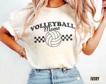 Camiseta de mamá de voleibol, camiseta retro de mamá de voleibol Comfort Colors®, camiseta de mamá de voleibol, regalo para el Día de la Madre de mamá de voleibol