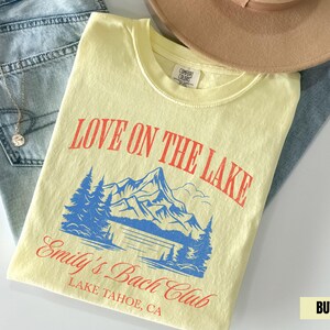 Lake Bachelorette Shirt, Love On The Lake Comfort Colors Custom Camp Bach Party Shirts, Camping Girls Trip Bridal Gifts, Hiking Bach Tees