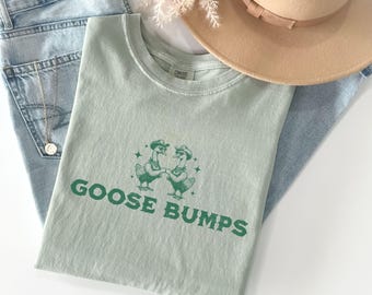 Silly Goose Shirt, Goose Bumps Western Silly Goose On the Loose Retro Meme Tshirt, Goose Gift For Animal Lover, Comfort Colors® Goose Tee