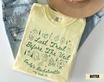 Camp Bachelorette Shirt, Cabin Crew Before I Do Retro Custom Group Bachelorette Party Shirts, Camping Bach Tees, Lake Bridal Party Gifts