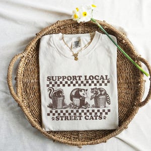Support Local Street Cats Shirt, Funny Possum Raccoon Skunk Comfort Colors Meme T Shirt, Cute Racoon Opossum Tee, Possum Gifts, Raccoon Gift