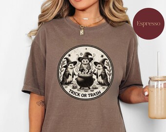 Opossum Shirt, Halloween Comfort Colors® Retro Possum T-Shirt, lustiges Tierliebhaber Geschenk, Vintage Herbst Rundhals Opossum Tshirt, süße Tiergeschenke