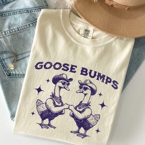 Silly Goose Shirt, Goose Bumps Western Silly Goose On the Loose Retro Meme Tshirt, Goose Gift For Animal Lover, Comfort Colors® Goose Tee
