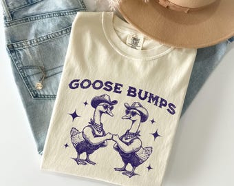Silly Goose Shirt, Goose Bumps Western Silly Goose On the Loose Retro Meme Tshirt, Goose Gift For Animal Lover, Comfort Colors® Goose Tee