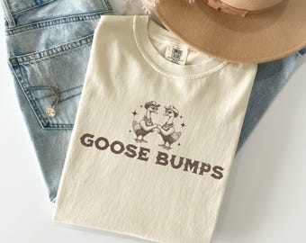 Silly Goose Shirt, Goose Bumps Western Silly Goose On the Loose Retro Meme Tshirt, Goose Gift For Animal Lover, Comfort Colors® Goose Tee