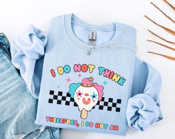 Bluza Clowncore, zabawny retro Clowncore Kidcore Pastel Circus Clown Sweater, zabawne ubrania Clowncore, prezent dla klauna, ubrania Clowncore