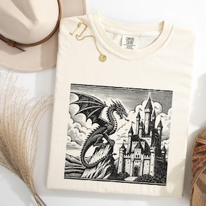 Castelcore Shirt, Renaissance Fair Funny Dragon Comfort Colors® Meme Shirt, Ren Faire Castle Core Medieval Tshirt, Knightcore Aesthetic Tee