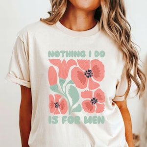 Camiseta retro con estampado floral de los derechos de las mujeres Feminine Rage, camiseta Comfort Colors® Smash The Patriarchy, poder femenino feminista, igualdad, regalo feminista