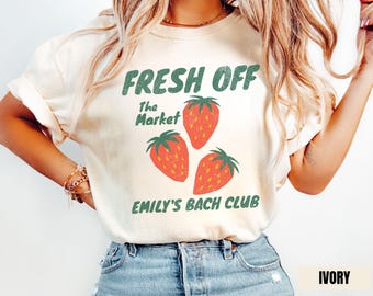 Fresh Off The Market Custom Bachelorette Shirt, She's Off The Market Theme Bachelorette Party Comfort Colors Bridal Shower Group Tees
