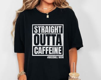 Camiseta de béisbol para mamá, camiseta de cuello redondo con colores cómodos para mamás de béisbol, regalo para mamás de béisbol, camisetas de béisbol, camiseta para el Día de la Madre