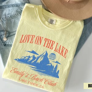 Lake Bachelorette Shirt, Love On The Lake Comfort Colors Custom Camp Bach Party Shirts, Camping Girls Trip Bridal Gifts, Hiking Bach Tees
