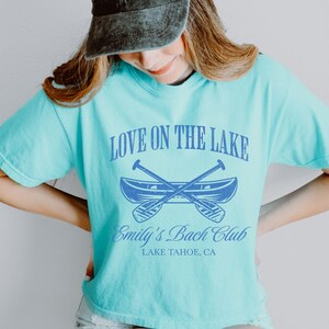 Lake Bachelorette Shirt, Love On The Lake Comfort Colors Custom Camp Bach Party Shirts, Camping Girls Trip Bridal Gifts, Hiking Bach Tees