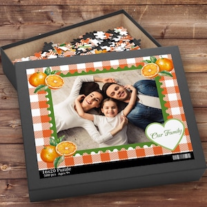 Personalized Photo Puzzle, Custom 500 Piece Jigsaw Puzzle Gift, Custom Picture Puzzle Anniversary Wedding Birthday Pet Gifts, Unique Gift