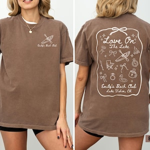 Lake Bachelorette Shirt, Love On The Lake Comfort Colors Custom Camp Bach Party Shirts, Camping Girls Trip Bridal Gifts, Hiking Bach Tees