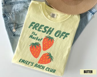 Fresh Off The Market Custom Bachelorette Shirt, She's Off The Market Theme Bachelorette Party Comfort Colors Bridal Shower Group Tees