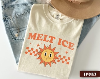 Shirt Melt ICE, retro afschaffing ICE Pro Immigration Comfort Colors® Human Rights T-shirt, anti-fascisme immigrant cadeau, leuk liberaal protest-T-shirt