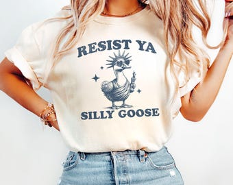 widerstehen Shirt Freiheitsstatue Tshirt, widerstehen T-Shirt Frauen, widerstehen Tshirt für feministisches Geschenk, widerstehen T-Shirt, Silly Gans Rest Gleichheit T-Shirt