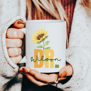 Phd Gift, Personalized Floral Phd Graduation Mug, Custom Doctorate Degree Graduate Gifts, Doctoral Graduation Mug, Phd Student Gift For Her