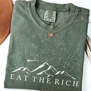 Eat the Rich Shirt, Minimalist Retro Liberal Equality Eat The Rich Socialist Leftist Comfort Colors® Shirts, Tax The Rich Protest Tshirt