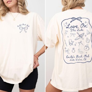 Lake Bachelorette Shirt, Love On The Lake Comfort Colors Custom Camp Bach Party Shirts, Camping Girls Trip Bridal Gifts, Hiking Bach Tees