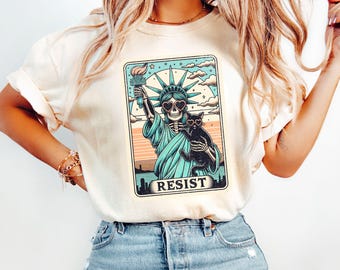 widerstehen Shirt Freiheitsstatue Tshirt, widerstehen T-Shirt Frauen, widerstehen Tshirt für feministisches Geschenk, widerstehen T-Shirt, widerstehen T-Shirt für feministisches Shirt
